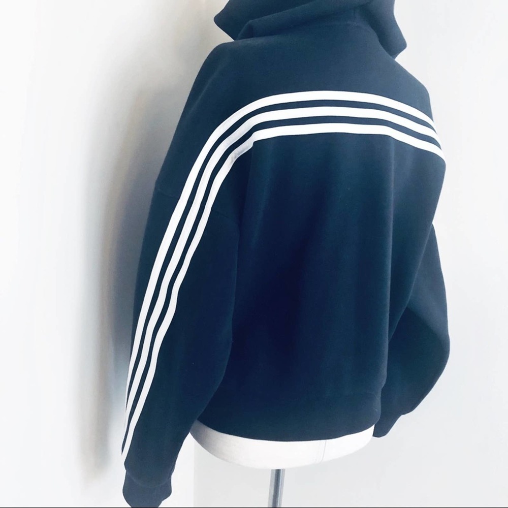 SOLD Adidas classic 3 stripe zip scuba hoodie Med - Picture 12 of 14